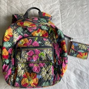 Vera Bradley backpack and wallet